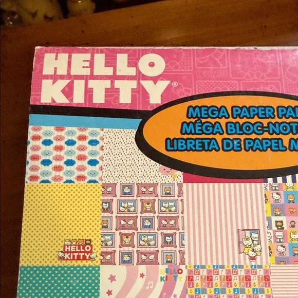 12 by 12 Hello Kitty Pink and Blue Mega Paper Pad - Picture 2 of 14